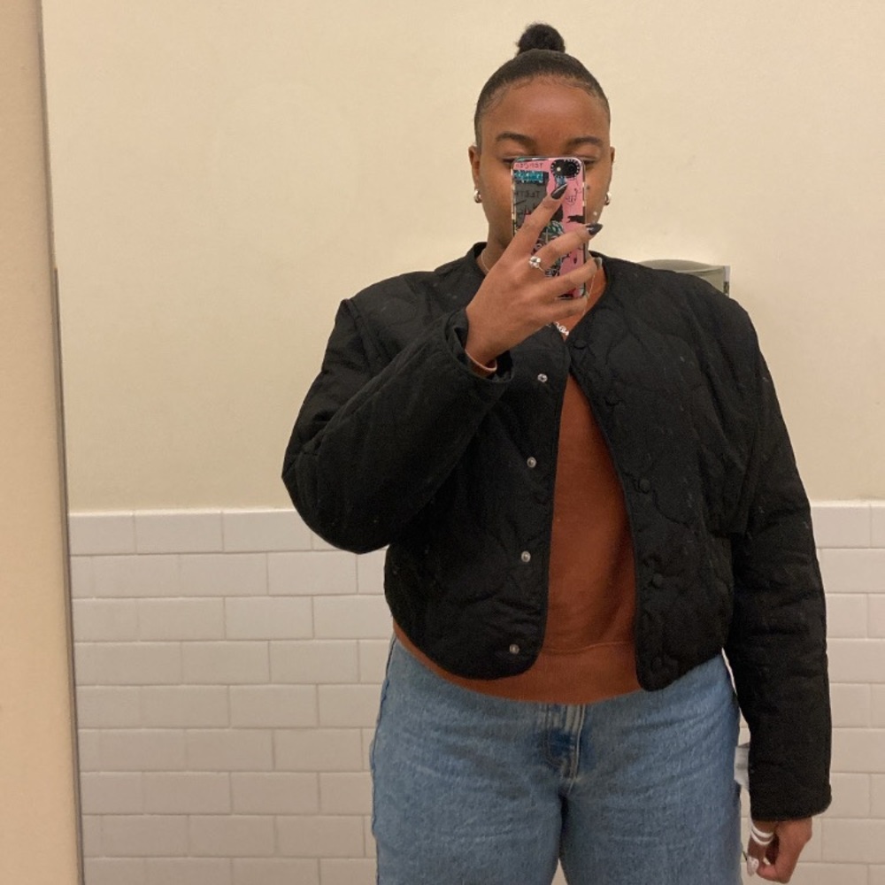 Zara Cropped Lightweight Puffer